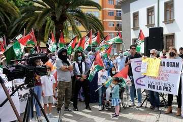 Telde secunda en la capital la concentración por la autodeterminación del pueblo saharaui/TA, Acfi Press y José Manuel García.